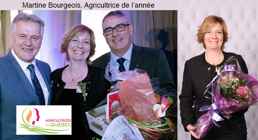Martine bourgeios, Agricultrice de L'année. Agro Quebec