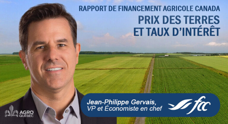 RAPPORT DE FINANCEMENT AGRICOLE CANADA PRIX DES TERRES ET TAUX D’INTÉRÊT